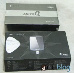 Caixa HTC TOUCH e do MotoQ