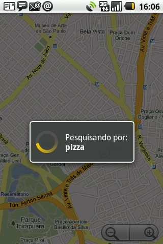 GPS android Pizza procurando