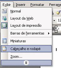 Cabeçalho e Rodapé