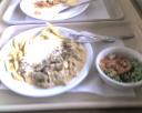 Almoço na bio - 20080226 - Arroz, strogonoff, salada e batata-frita - Prato Atlética Bio USP