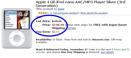 Ipod Nano na amazon