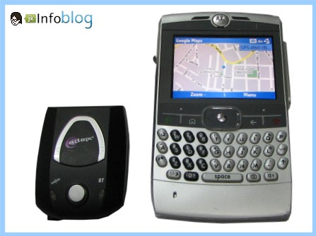 GPS Bluetooth Adapt AD-750 e o Moto Q com o Google Maps