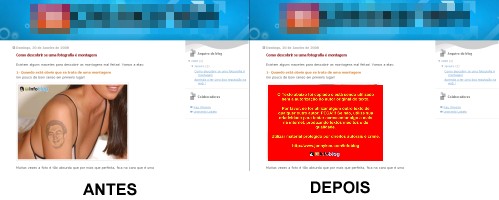 Plágio novo - antes e depois